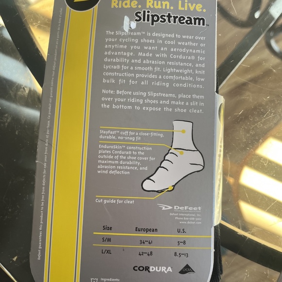 New DeFeet shoe covers S/M 5-8 aero cool weather cycling road gravel bike - Picture 3 of 3